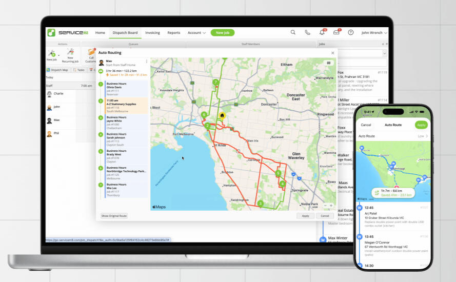 Tracked Maps & Job Navigation